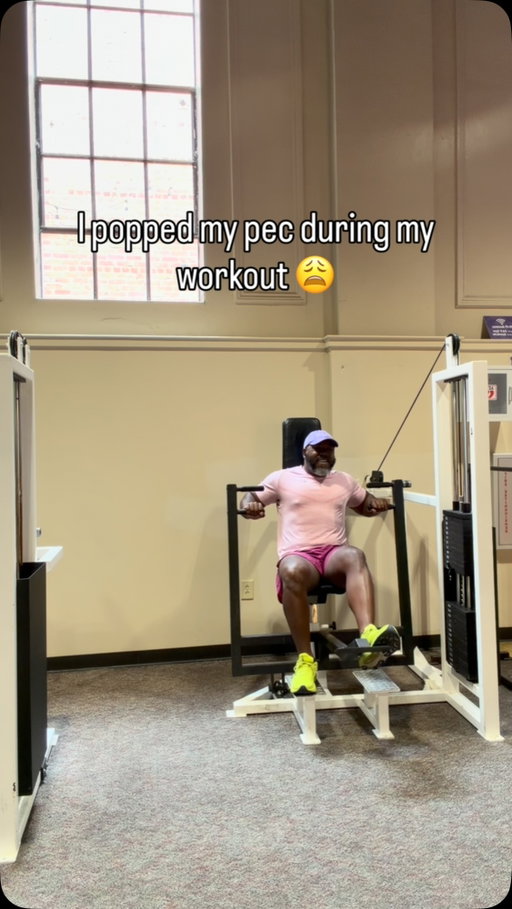 Popped my pec 😩