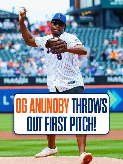 Go New York Go New York Go! 🗽

OG Anunoby delivered the first pitch to José Reyes!