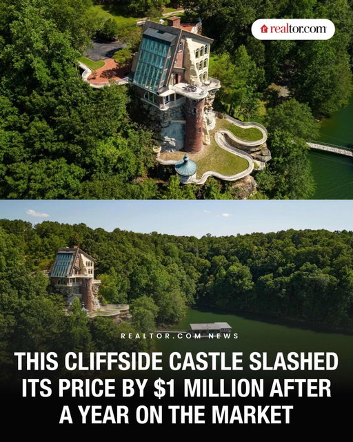 This castle hanging off of a cliff is now asking $3.9 million!

According to the listing, "Built in 1980, this extraordinary gated home offers unparalleled 180' views and a sense of privacy that only The Castle can provide. Indulge in the ultimate family lakeside experience with a boat dock, fish house, four boat slips with two lifts. The Castle also includes an expansive 8, 000sqft workshop, with 4 bays, 14x8 garage door, and full RV hookup."

Full listing via our link in bio.