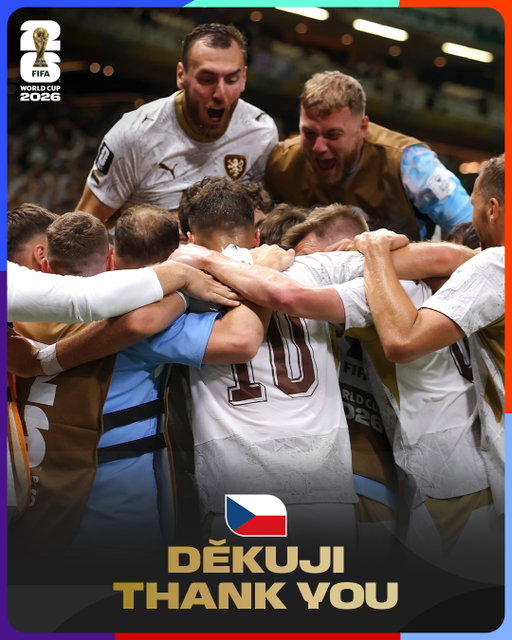 Děkuji 🇨🇿 @ceskarepre! 👏

Returning to the @fifaworldcup after two decades was a special achievement, and your passion and commitment were on display throughout the tournament. It was wonderful to welcome Czechia back on football’s biggest stage, and we look forward to seeing you again soon. 👏

#FootballUnitesTheWorld