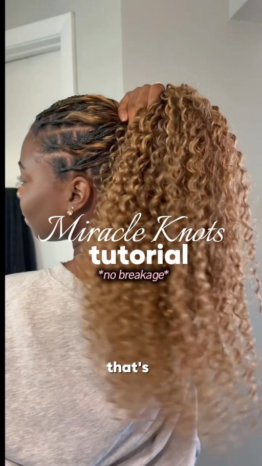 GIRLSSSSSS!! we never need to see a “hey boo” text again 😍 miracle knots are sooooo simple literally anyone can do their hair at home and you can actually enjoy this style without tying a knot around your real hair! (and if you do go to a stylist to get this done i personally don’t think they should be tying these around your hair either but that’s just me tho)

anyways 🤭 this is deep wave, 18 inches in color 4/27/30 from @ywigs_official