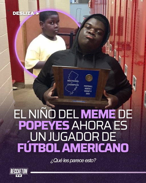 Dieunerst Collin pasó de ser un meme viral a ser un talentoso jugador de football americano 🏈 Todo comenzó en 2013 cuando el video de la graciosa reacción mirando de reojo se hizo viral. El gif y la imagen se popularizó al punto que es uno de los memes más recordados de la época.

Una década después, Collin ha llegado a convertirse en un atleta y jugador de tiempo completo, ganando varios reconocimientos en campeonatos universitarios. Su pasado es solo un breve capítulo del Niño de #Popeyes porque ahora su futuro está encaminado al éxito de otra forma. ✨
.
Sigue a @reggaetontv para más contenido‼️