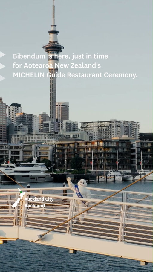 Tomorrow, Aotearoa New Zealand becomes the first MICHELIN Guide destination in Oceania. Ahead of the reveal, we spent the day sharing a taste of Auckland with the man of the hour.​

📍Auckland City, Auckland​

#NZMustDo #NZBucketList #MICHELINGuideNZ​

👉@VisitAuckland @WellingtonNZ @otautahichristchurch @QueenstownNZ @Skytower_NZ @SkyCityAkl👈​

ID: Bibendum (the Michelin Man) stands on Auckland’s waterfront with the Sky Tower skyline behind, celebrating New Zealand’s Michelin Guide debut.