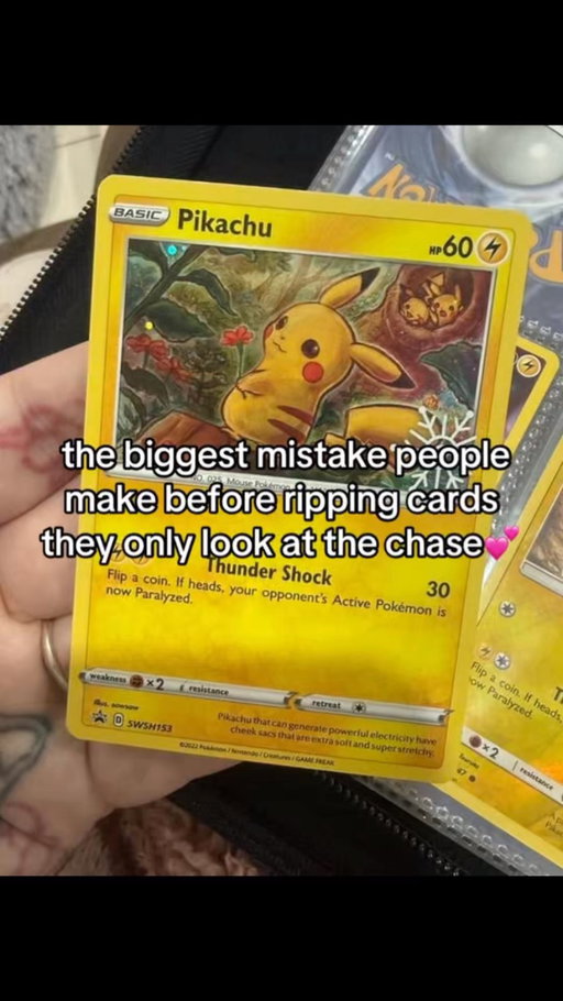 the biggest mistake people make before ripping cardsthey only look at the chase #pokemon #ad #foryoupage #cards #pokemoncards