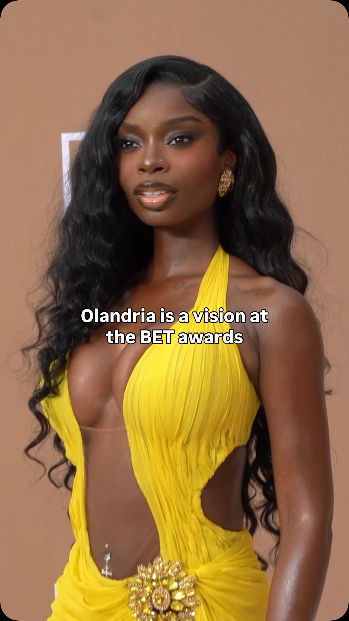 I would say yellow is @Olandria’s color but I fear every color is Ms. Ola’s color.

The #LoveIsland star arrived to the #BET awards and stunned on the carpet.