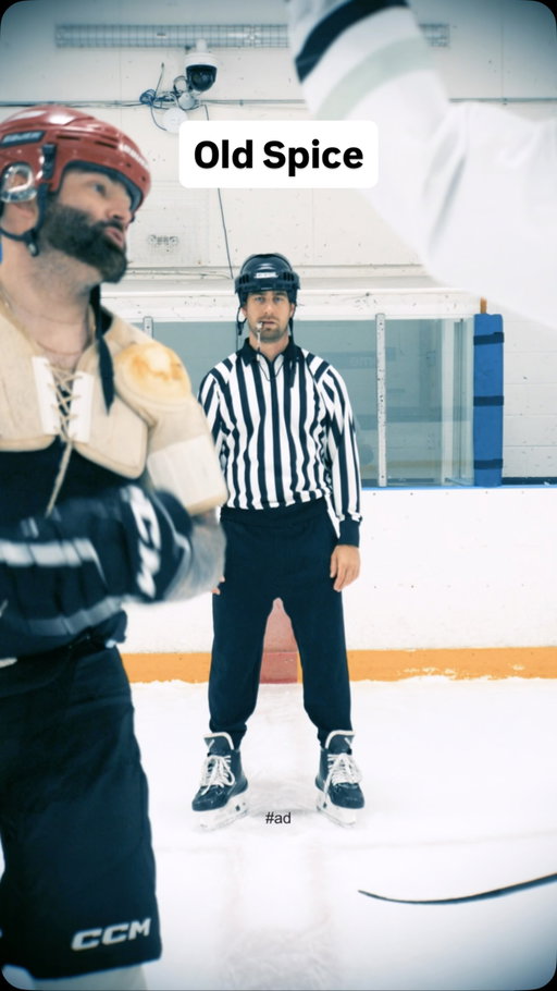#ad Being a ref means making the tough calls, like deciding which player gets a 2-minute minor for having zero swagger 🏒🚿w/ @OldSpice the best smell in the @NHL