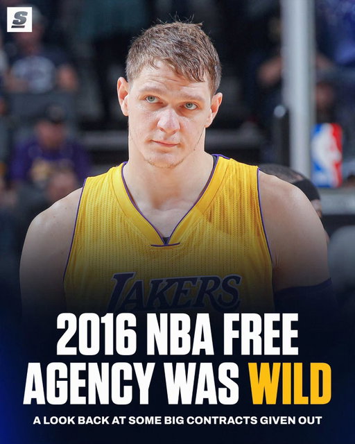Ten years ago, some WILD contracts were given out 💰🤯👀

2016-17: 7.0 ppg, 3.8 rpg, 1.8 apg

2016-17: 2.5 ppg, 2.1 rpg

2016-17: 5.6 ppg, 4.8 rpg

2016-17: 7.4 ppg, 4.9 rpg

2016-17: 6.0 ppg, 7.0 rpg, 1.1 bpg

2016-17: 11.0 ppg, 3.2 rpg, 2.4 apg

2016-17: 5.0 ppg, 8.8 rpg

2016-17: 7.6 ppg, 5.3 rpg

2016-17: 10.7 ppg, 2.9 rpg

2016-17: 9.0 ppg, 3.8 rpg, 3.2 apg

2016-17: 13.6 ppg, 4.6 rpg, 40.3 3P%

2016-17: 6.2 ppg, 2.5 rpg

2016-17: 15.1 ppg, 6.2 rpg, 5.9 apg