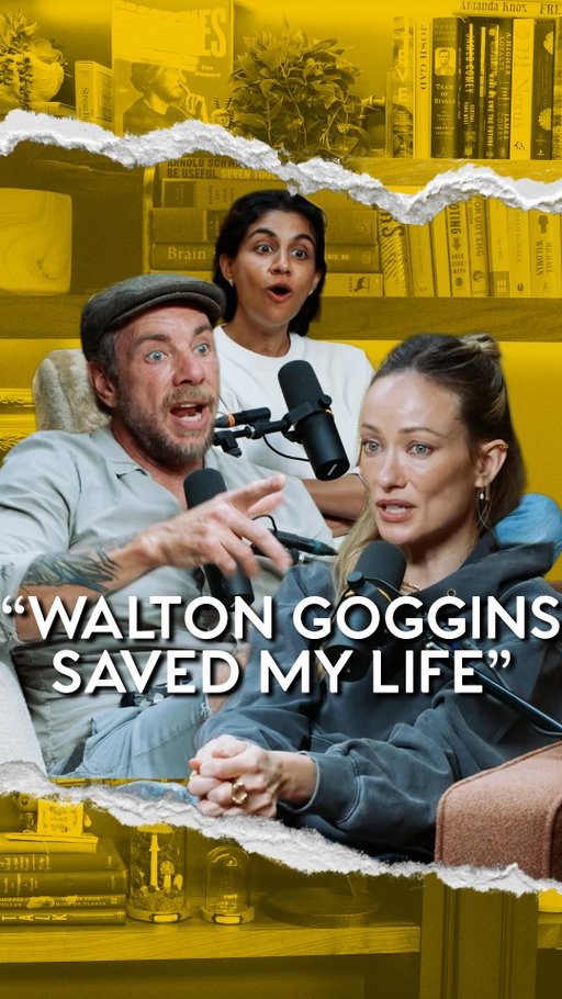 Olivia Wilde telling the story of how @waltongogginsbonafide saved her life!!!