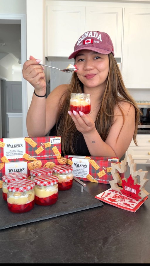 Never showed up empty handed in my life 😮 

This Canada Day - make some Strawberry Shortbread Trifles 🍓 It only takes 30 minutes and tastes like summer. ☀️ 

@walkersshortbread.ca mini shortbread fingers, available on their Amazon storefront and at retailers across Canada. 🇨🇦 

*full recipe on @walkersshortbread 🔗 in bio!

#ad #walkersshortbread #scotlandatitsfinest #canadaday2026 
#easydessertsrecipes