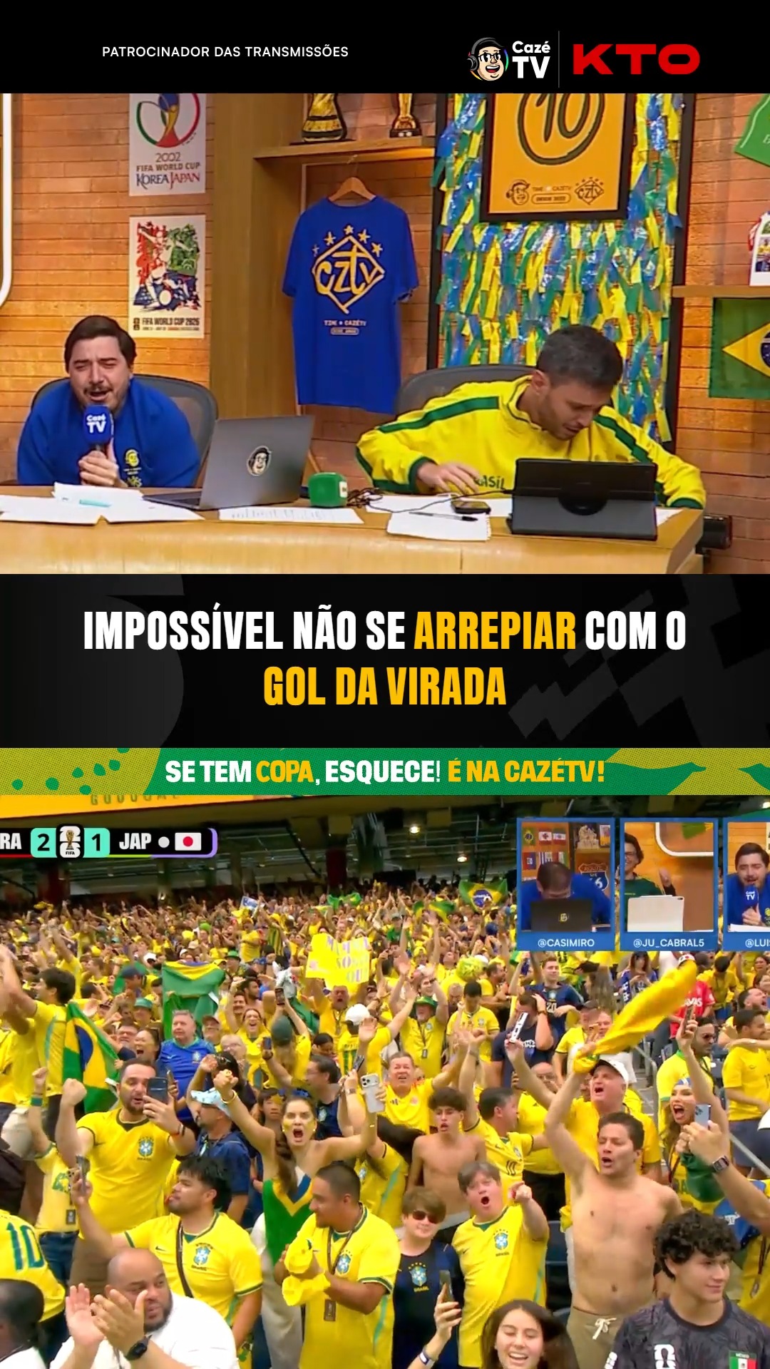 ISSO AQUI É COPA DO MUNDO, ISSO AQUI É BRASIL!!!! QUE MOMENTO ABSURDO!!!! TEM QUE RESPEITAR A CAMISA MAIS PESADA DO MUNDO! 🇧🇷🇧🇷🇧🇷
ISSO AQUI É BRASIL!🇧🇷🇧🇷🇧🇷
ACREDITA PORR*! 🇧🇷🇧🇷🇧🇷

🇧🇷🇯🇵 ESTAMOS AO VIVO COM O BRASIL BUSCANDO A SUA VAGA NAS OITAVAS DE FINAL DA COPA DO MUNDO! VAMOS PRA CIMA! SE TEM COPA, ESQUECE, É NA CAZÉTV!!! 🤩📺 

#TempoRealCazéTV #Original #cztv19 #VídeoContextualizado #KTO #ElencoCazéTV