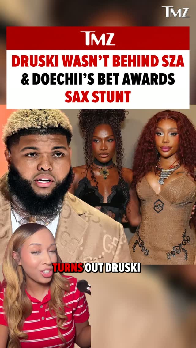 🎷 Sources say Druski wasn’t behind the BET Awards sax stunt involving SZA & Doechii.
📷: Getty