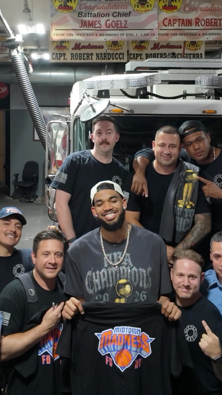 Looks like this KAT found his way to FDNY Engine 1/Ladder 24!

Fresh off an NBA Championship, Knicks star Karl-Anthony Towns stopped by the firehouse near Madison Square Garden in Manhattan to meet some of our members and thank them for their service. Thanks for stopping by, KAT!