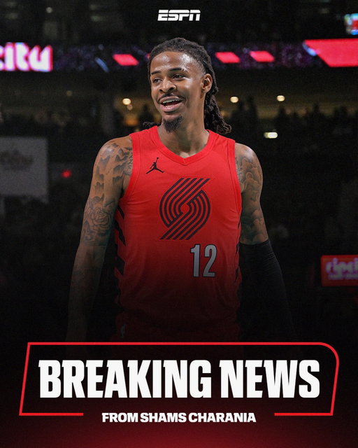 BREAKING: The Memphis Grizzlies are trading two-time NBA All-Star Ja Morant to the Portland Trail Blazers for Jerami Grant and Kris Murray, sources tell ESPN.