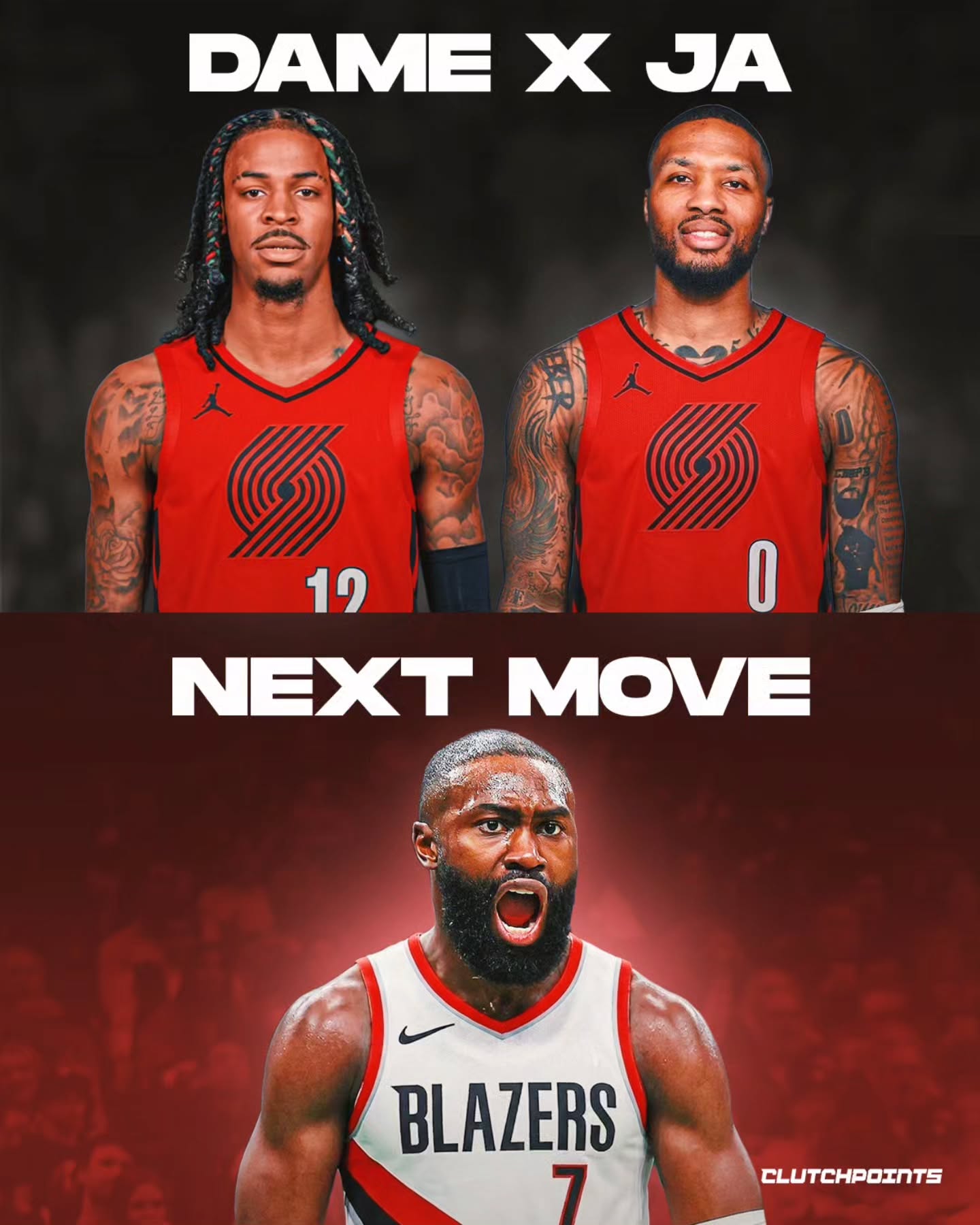 🚨 BLOCKBUSTER TRADE 🚨

🔸 Portland gets: Ja Morant
🔸 Memphis gets: Jerami Grant, Kris Murray

The scariest part? Because they kept their asset chest intact, the Blazers still retained enough flexibility to go for Jaylen Brown and build a legitimate championship contender overnight.

Memphis gets off Morant's massive contract to hard-reset their culture around rookie sensation Cameron Boozer, adding a reliable veteran in Grant to steady the locker room.

Who won the trade?