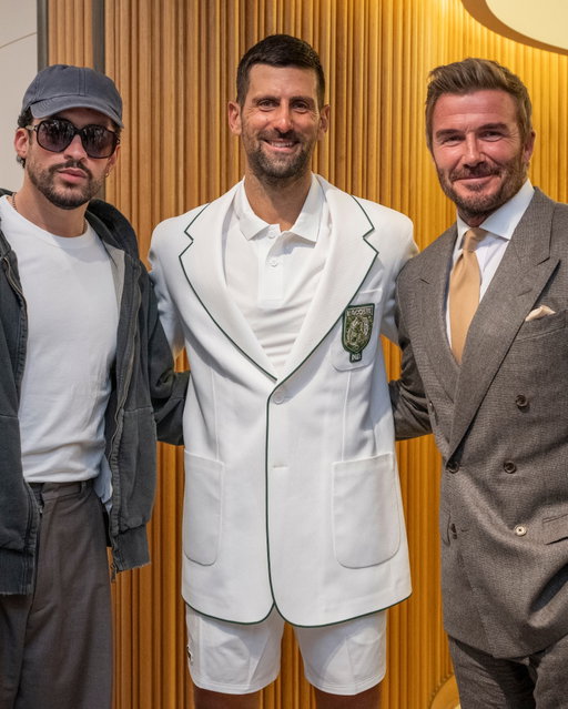 An iconic trio at The Championships ✨

Novak Djokovic links up with Bad Bunny and David Beckham 🤝