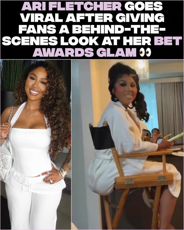 #AriFletcher goes viral after giving fans a behind-the-scenes look at her BET Awards glam 👀! #Viral #Explore #Explorepage #Trending