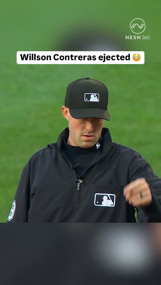 unreal. 

Willson Contreras has been ejected by first base umpire Nic Lentz following this interaction