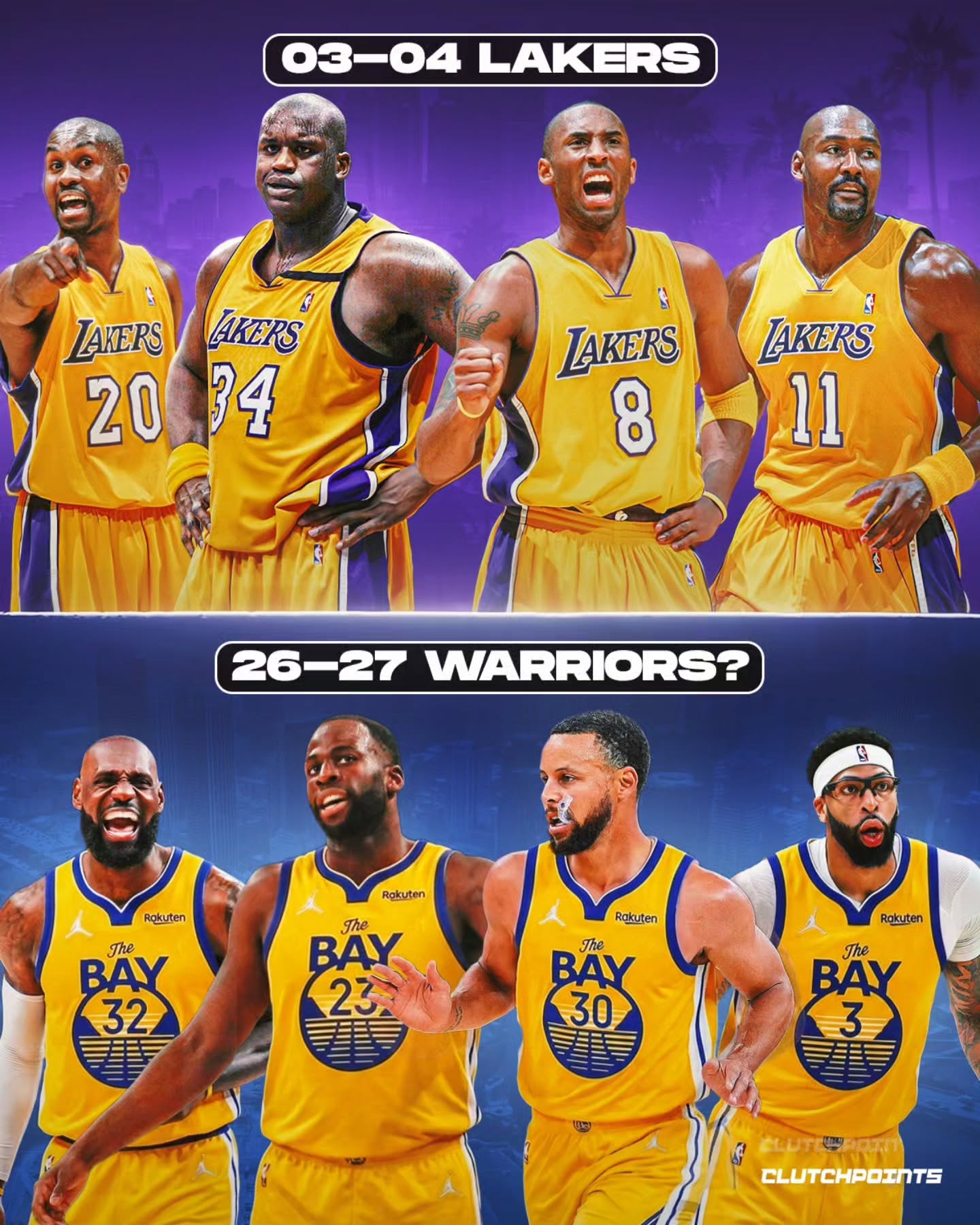 This feels like the 2004 Lakers all over again. 

Remember when Karl Malone and Gary Payton joined Shaq and Kobe? 

It’s almost the exact same script.

In 2003, Lakers GM Mitch Kupchak had to squeeze Karl Malone and Gary Payton into an incredibly tight cap situation. 

Malone took the $1.5 million veteran MLE, sacrificing MASSIVE money just to create history. 

Today, Mike Dunleavy Jr. is playing that exact same high-level chess. 

Draymond Green opting out of his $27.6 million player option is the first domino. It’s designed specifically to drop the Warriors below the luxury tax aprons so they can legally hand LeBron James the $15.1 million non-taxpayer MLE.

LeBron would have to willingly leave tens of millions of dollars on the table, which is a massive ask.

While the Lakers signed both vets in free agency, the Warriors have to pull off an even more complex maneuver because LeBron and Anthony Davis are a package deal. 

To get AD here, Golden State is looking at a massive trade framework, potentially anchoring the deal with Jimmy Butler's $56.8 million contract.

Then you look at how these guys actually fit on the floor.

Back in '04, the Lakers brought together four distinct Hall of Fame skill sets. 

While they had to adjust to Phil Jackson’s Triangle Offense, the sheer talent alone carried them all the way to the NBA Finals.

For the Warriors, the X-and-O fit feels even more seamless. 

Steph Curry is the ultimate off-ball mover, which pairs beautifully with LeBron's elite vision and basketball IQ. 

On the other end, adding Anthony Davis alongside Draymond Green gives Golden State arguably the highest-IQ defensive backline in basketball history. 

It solves their rim protection issues instantly and allows Steph and LeBron to conserve energy for the offensive end.

The Warriors are gambling on the highest possible basketball IQ ever assembled on one team. 

But if LeBron and AD team up with Steph and Draymond, the average age of that core four is going to be 37.

And just like the Lakers 22 years ago, they’d be betting the franchise's immediate future on the hope that modern sports science can beat the brutal reality of an 82-game season.