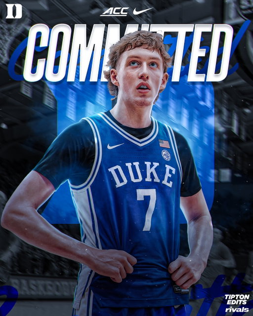 NEWS: 4⭐️ Kager Knueppel, the younger brother of Kon Knueppel, has committed to Duke, he announced.   The 6-10 small forward is ranked as a top-50 recruit in the 2027 class.

Follow @tiptonedits for all the latest recruiting news 📲