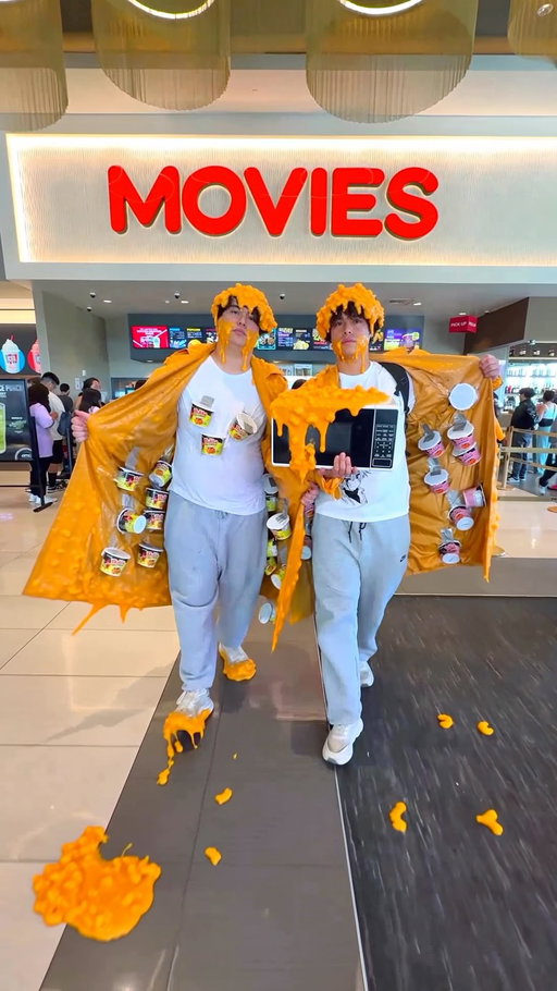 How much food can you sneak into the movies? We hijacked the movie theater menu with Buldak Mac & Cheese. Only at Walmart 🔥 # CravetheBurn # BuldakMacNCheese # Buldak