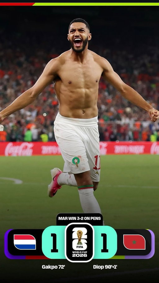 gracias 🇲🇦 from your amiga 🇲🇽
•
•
#morocco #netherlands #noerapenal #mundial2026 #worldcup