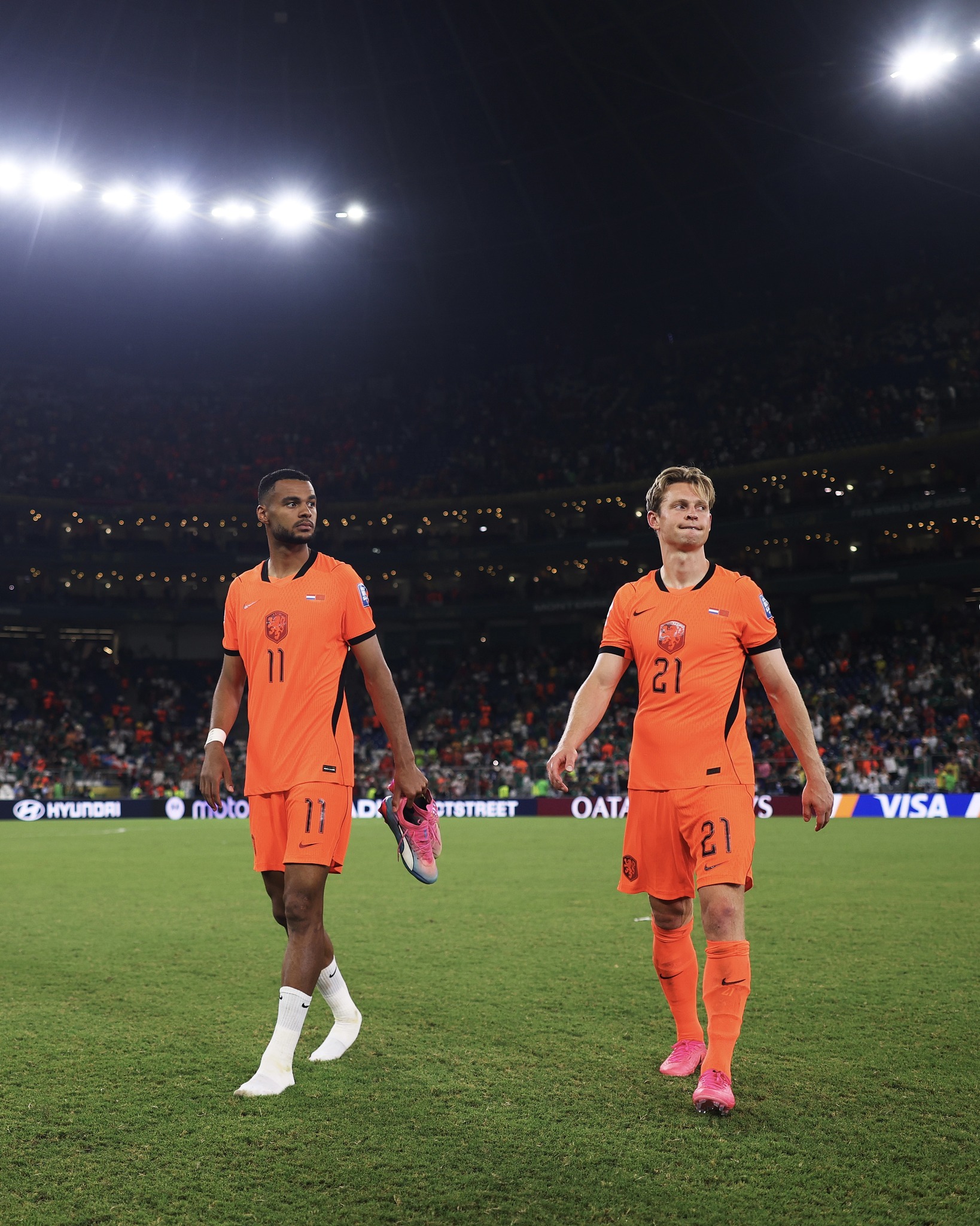 🌎 𝗪𝗢𝗥𝗟𝗗 𝗖𝗨𝗣 𝟮𝟬𝟮𝟲

👉 Frenkie de Jong and the Netherlands are knocked out of the 2026 World Cup after losing to Morocco in a penalty shootout.

📸 @fifa