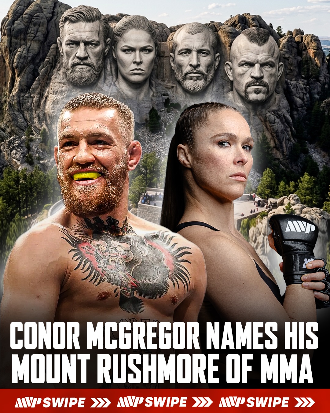 Conor McGregor’s Mount Rushmore ⛰️ of MMA 🔥 Do you agree with his list? 👀

Credit - @theschmo312 

#conormcgregor #mvpmma #rondarousey