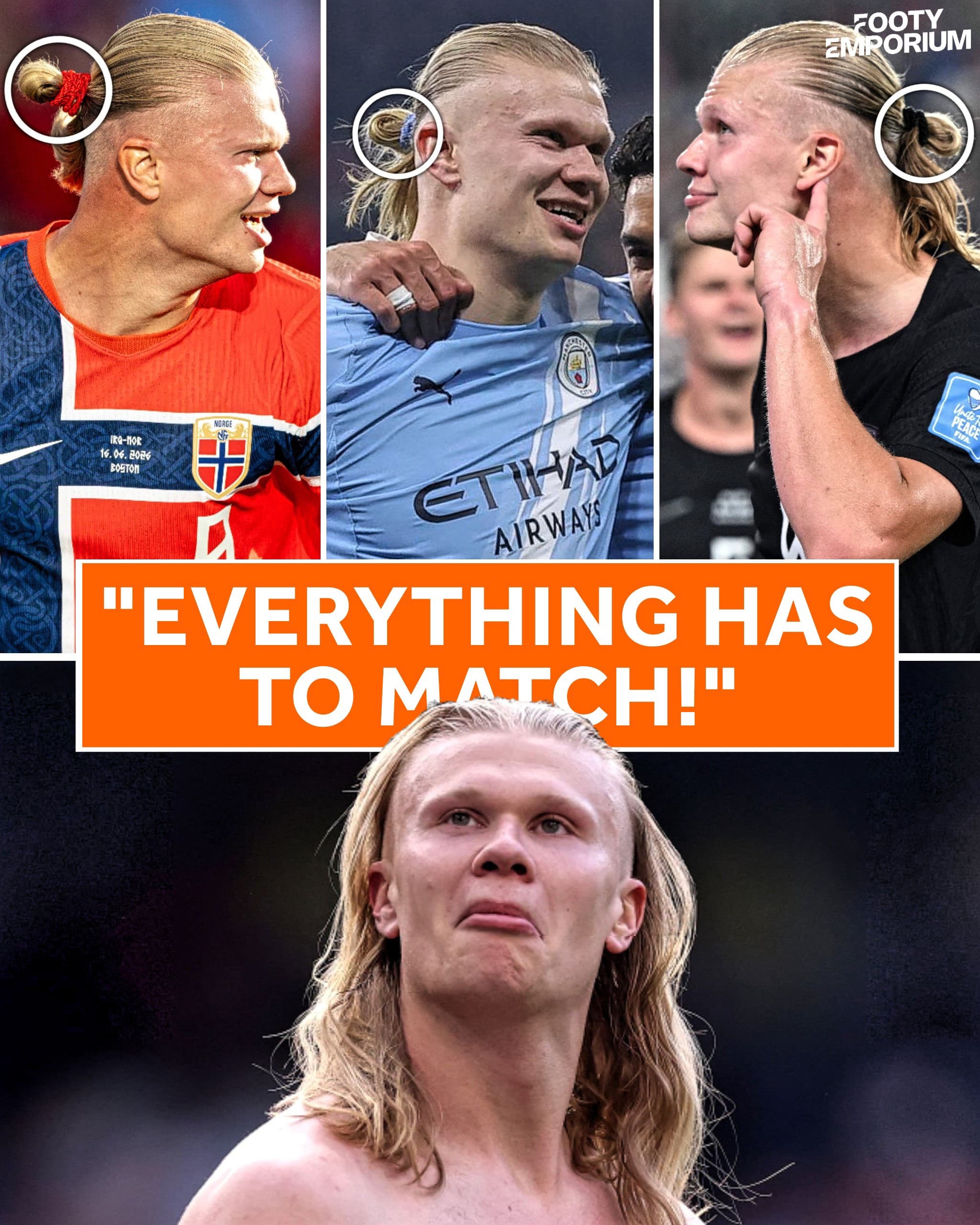 👀 𝐃𝐈𝐃 𝐘𝐎𝐔 𝐊𝐍𝐎𝐖: Erling Haaland matches his hair tie to the colour of the kit he’s wearing 💈

Haaland reportedly consumes around 6,000 calories a day, with a diet built around steaks, eggs, fish, honey, organ meats and milk to fuel his incredible physique and recovery. 🍽️💪 

🗣️ Giorgio Barone, Cristiano Ronaldo’s former private chef, on Haaland’s diet

“Erling Haaland eats organ meat, such as heart and liver. I agree with him. Liver, heart, and brains are all healthy foods. They are superfoods.”

Haaland has also previously explained his approach to nutrition:

🗣️ “I think eating quality food that is as local as possible is the most important… I eat the heart and the liver.”

According to @polymarket, Norway only have a 1.9% chance of lifting the trophy this summer 🏆