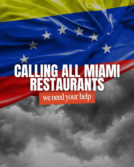 🚨 For any food donations please email us venezuela@hungrypost.com 🚨

Miami, let’s come together for Venezuela. ❤️🇻🇪

Hundreds of volunteers are working daily at the @globalempowermentmission x @welove_foundation donation center in Doral, sorting and packing emergency aid for those affected by the earthquakes in Venezuela.

We’re looking for Miami restaurants to donate a lunch or dinner for the volunteers. The Hungry Post will coordinate everything.

If you’d like to help, send us a DM. If you know a restaurant that may want to participate, tag them below or share this post.

Our restaurant community has always shown up when it matters, let’s do it again! 🇻🇪❤️