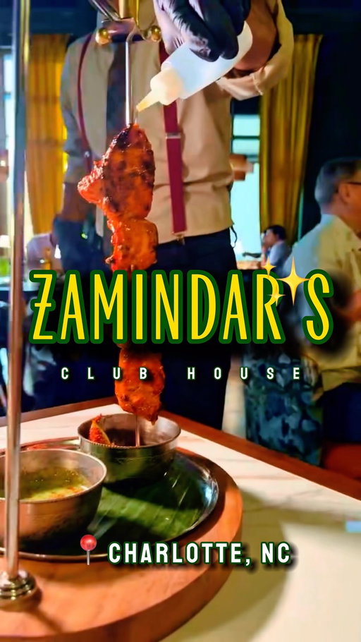 ZAMINDAR’S CLUB HOUSE – Located in Charlotte’s South End neighborhood, this fine dining Indian restaurant is a collaboration between founder, David Pandoria and Michelin-rated chef, Vamshi Krishna Adi. The restaurant’s concept points back to the clubhouses that helped shape Indian social life during the colonial-era. The menu features an upscale modern take on Indian classics, appetizers inspired by Old Delhi street food, vegetarian, meat, and seafood dishes as well as a cocktail program inspired by royal India.
 
📍155 New Bern St, Charlotte, NC
🕠Hours: SUN (5PM – 10PM), MON: CLOSED, TUES – THURS: 5PM - 10:30PM, FRI – SAT: 5PM - 11PM
🚊Accessible via the Lynx Station – New Bern (<2-minute walk), Validated Parking available for 2 hours in the Bradham Garage (145 New Bern St.)
 
▪️Recommended
✨Highly Recommended
💜Miss Black Foodie Fave
🔥Spicy
 
🔥💜ASLAM BUTTER CHICKEN WINGS ($19) - charbroiled overnight chicken wings, Amul butter, yellow chili, whipped cream, mint chutney
 
💜BLACK CURRENT ICE CREAM – the flavor is incredible
 
▪️CALICUT MANGO LOBSTER CURRY - simmered lobster tail in raw mango + coconut gravy, Byadagi chili, shallot
 
💜GULAB JAMUN CRÈME BRÛLÉE – milk dumplings, dry rose, cane sugar brûlée – exquisite.
 
💜IMPERIAL EXPRESS – Woodford reserve, spiced, Jaggery reduction, orange, Peychaud’s bitters, smoked sea salt
 
🔥💜LAHSOONI OYSTERS – chili garlic butter, Amul cheese, Sooji Rusk crumbs, chives
 
💜MALABAR SOCIETY ($11 – spirit free) – Kokum reduction, chili, honey, lime, coconut, vegan foam
 
🔥✨MANGALOREAN PRAWN GASSI – chili coconut gravy, tamarind, fried curry leaves, garlic flakes
 
✨NAAN ($6)– Garlic and cilantro
 
▪️SAFFRON PISTACHIO ICE CREAM ($7)– while this ice cream was enjoyable, the pistachio flavor could’ve been stronger
 
💜SHARABI CHICKEN TIKKA – flambe Tandoori chicken thighs, laccha pyaz, lemon, mint chutney
 
Also Featured in Reel:
DECAN DURBAR – turmeric pisco, mango shrub, saffron, agave, fresh citrus, Tajin bindi