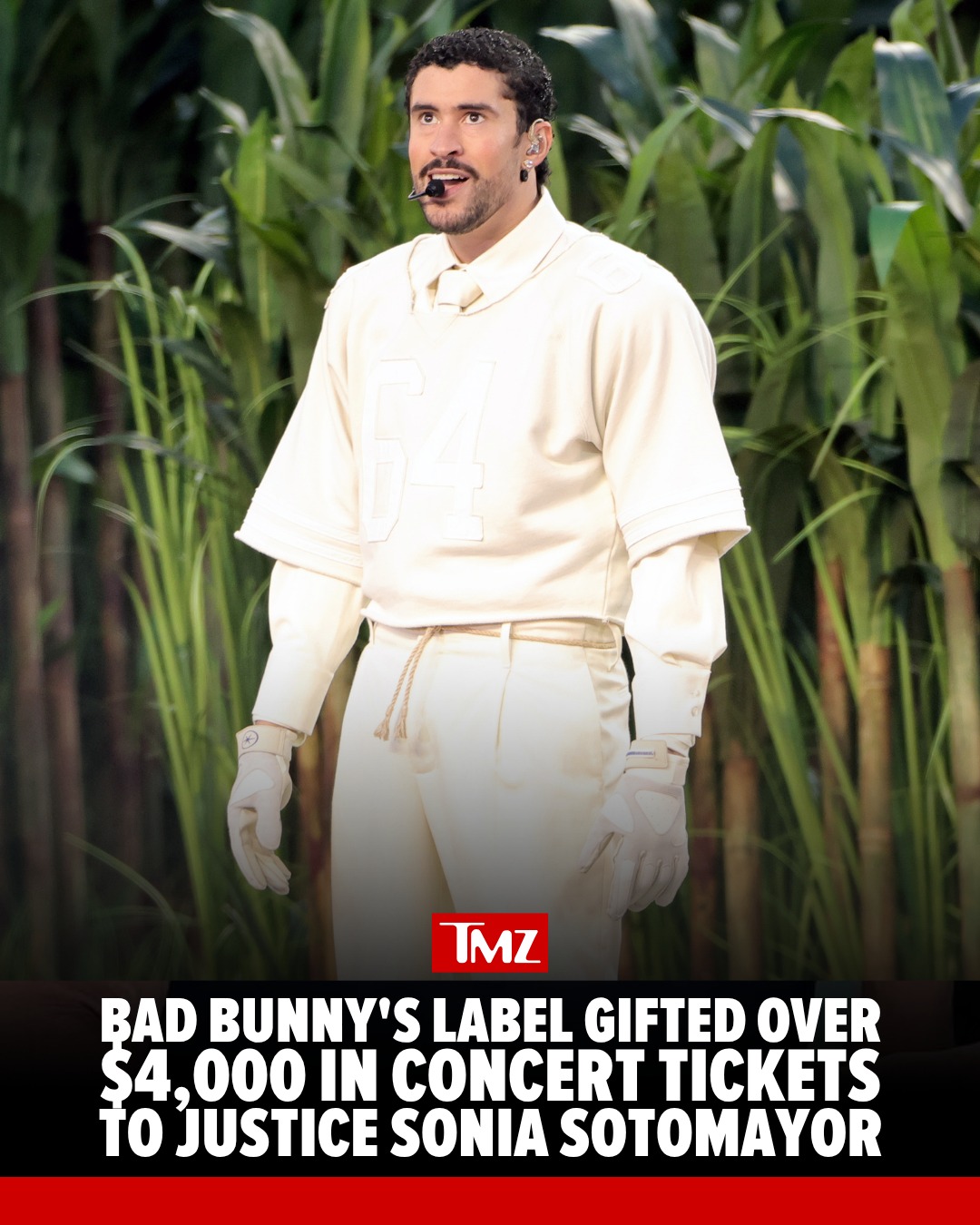 Bad Bunny's record label passed out freebies to Supreme Court Justice Sonia Sotomayor for a concert in Puerto Rico, worth over $4,000, according to official documents. 🤔

FULL STORY AT LINK IN BIO 🔗
