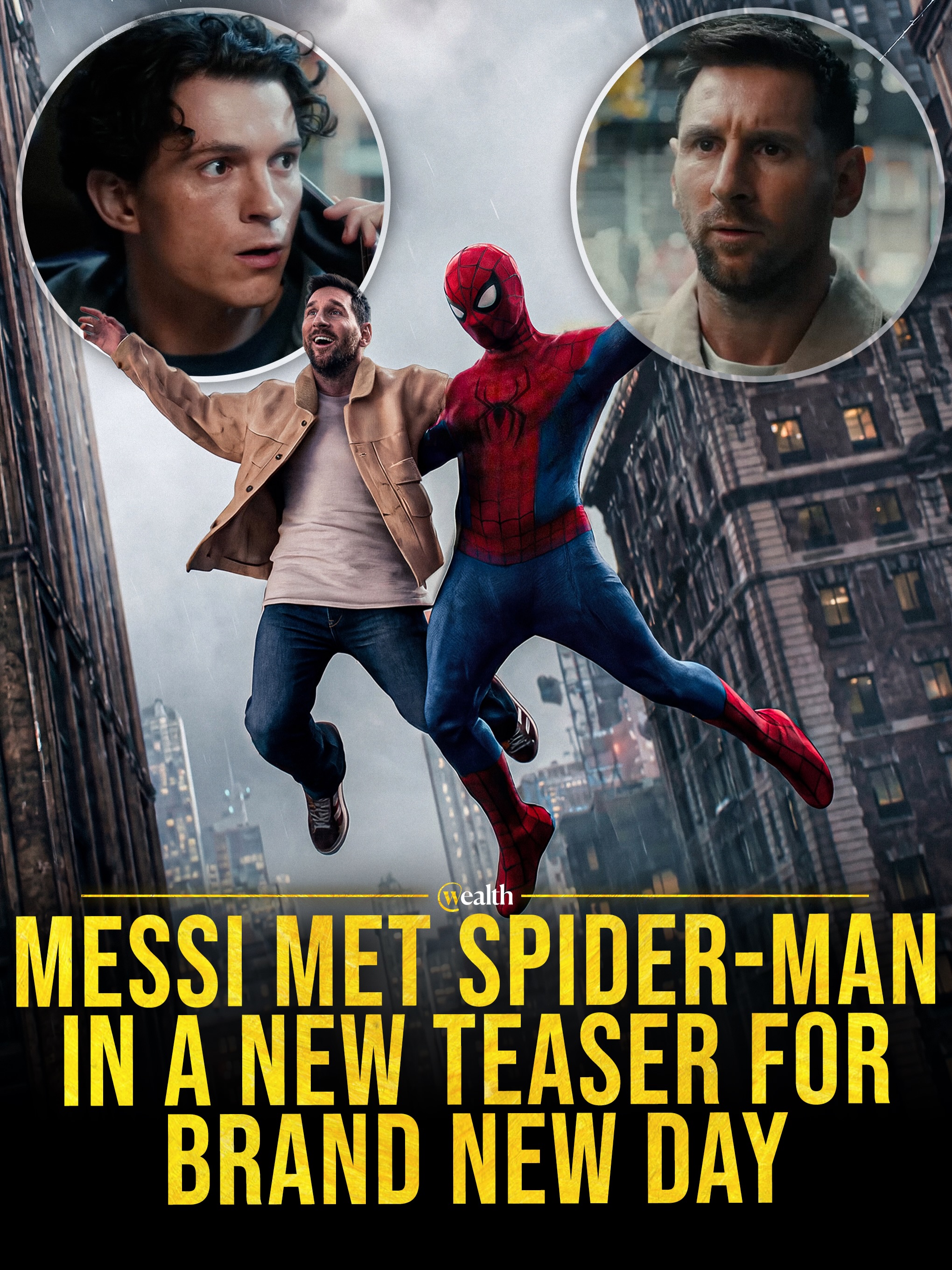 Messi entered Spider-Man: Brand New Day’s latest teaser. ⚽️🕷️

Sony Pictures released a “Super Fan Messi” promo for Spider-Man: Brand New Day, pairing Lionel Messi with Tom Holland’s Spider-Man ahead of the film’s July 31, 2026 theatrical release. The cameo folds one of football’s biggest global names into the movie’s final marketing push.

Marvel lists Brand New Day as a Destin Daniel Cretton-directed sequel starring Holland, with Peter Parker now operating as a full-time Spider-Man in a world that no longer remembers him. The Messi crossover turns that campaign into a broader pop-culture play just weeks before release.

#LionelMessi #SpiderManBrandNewDay #SpiderMan #TomHolland #Marvel