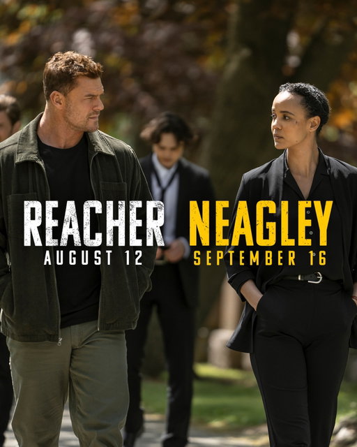 This combo hits hard. #REACHER Season 4 premieres August 12. #Neagley premieres September 16.