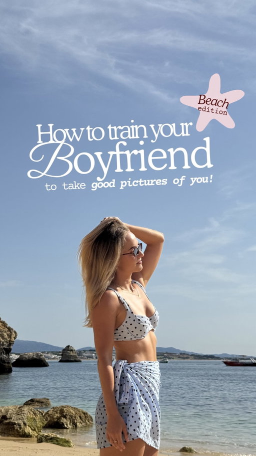Welcome to how to train your boyfriend (or bestie, or mom or whoever takes your pics) to take good pics of you ! 📷🫧⛱️

BEACH EDITION!! 

I just filmed more editions while i’m in Portugal, so stay tuned for more of these. 🙂‍↕️

Send this to whoever takes your pics 🫶🏼