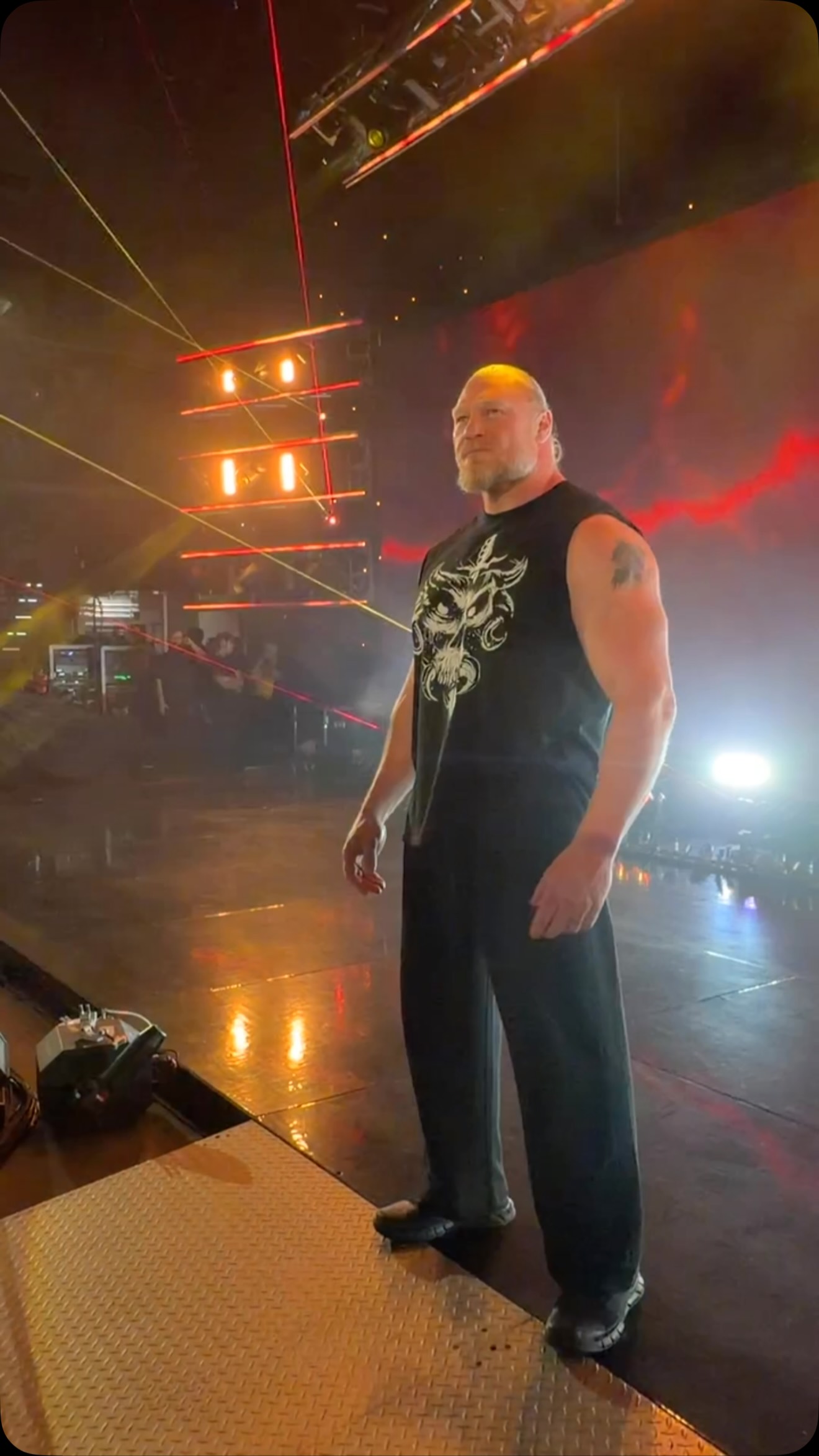 Brock Lesnar entrance to confront Oba Femi #WWE #ownz