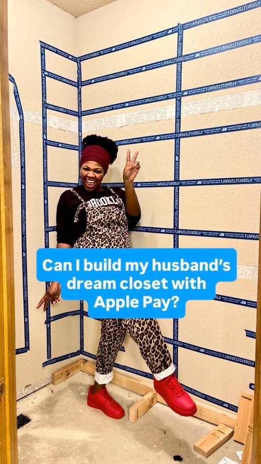 Commissioned by @applepay Bringing this vision to life felt a little easier knowing each checkout was just a quick tap away with @applepay. #ApplePay #ClosetMakeover #DIYProject #HomeTransformation