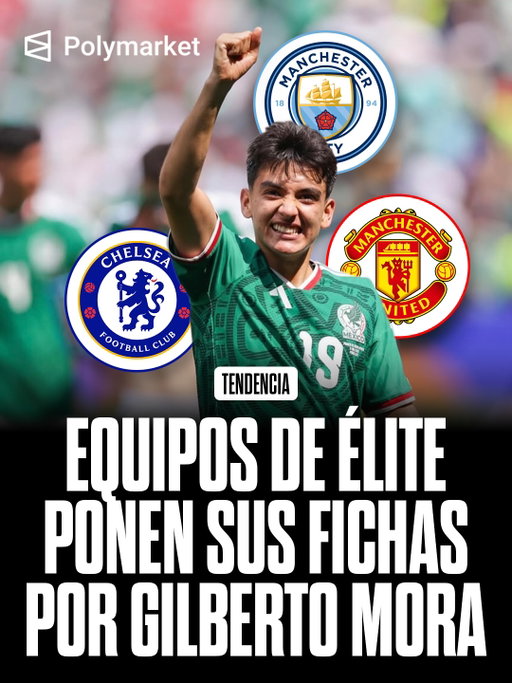 Gilberto Mora ya no pasa inadvertido en Europa. Manchester United apretó la marca y lo sigue como una de las joyas mexicanas del Mundial.

La Premier puso sus ojos en el Azteca. United, City y Chelsea enviaron scouts para medir al volante de 17 años de Xolos.

Sin oferta formal, la carrera ya empezó. Tijuana lo tiene blindado hasta 2029 y Europa presiona por el nuevo botín mexicano.

#México #Mundial2026 #GilbertoMora #Polymarket