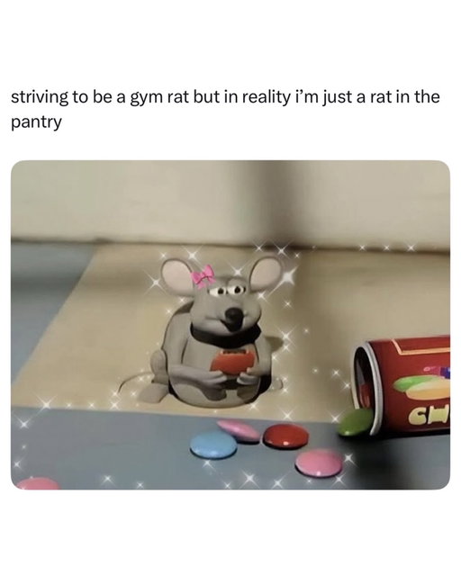 Really should be in the gym