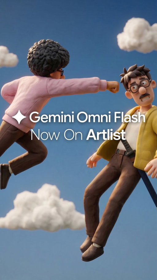 Gemini Omni is now on Artlist

Create, animate, and edit with one unified AI model powered by @googlecloud 🚀

From realistic motion and intelligent scene editing to world knowledge and frame-consistent typography, create production-ready videos in minutes.

It's already powering some of Artlist Apps including: Drone Cam, Hyper Zoom, and 20 Locations in 10 Secs. 

Available on Artlist.

#gemini #geminiomni