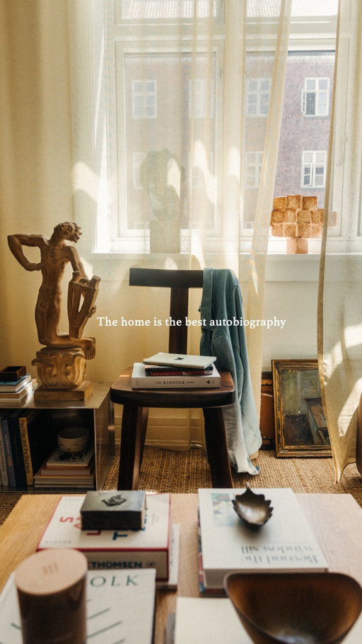 François Halard thinks the house is the best of autobiography of someone. 

While I do not live in a house, and therefore probably would just rephrase it as ‘home’ instead, I think there for sure is an argument to be made there.   Because the furniture, art and objects in a home can tell a lot about the person living there. In some cases. It really depends on whether or not that person cares about the home as an extension of themselves. 

If you go 5-6 years back my home probably wouldn’t tell a whole lot about me, because I didn’t really care too much about it. That has, luckily, changed drastically the last couple of years - and now it has become important for me to express myself through my interior, therefore also tying the apartment more closely to who I am as a person. 
.
.
.
#copenhagenapartment #interiorstyling #interiordesign #apartmenttherapy