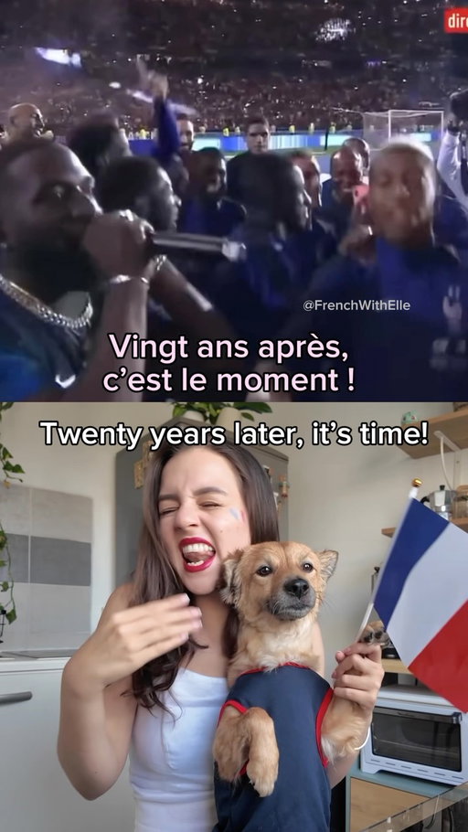 🇫🇷⚽🏆 RAMÈNE LA COUPE À LA MAISON ! 🏆⚽Allez les Bleus ! 💙🤍❤️ throwback to 2018 @vegedream anthem still hits different 🔥🎶 

Bonne chance à l’équipe de France, on croit en vous ! 🙏🥳 @equipedefrance 

Are you watching?? 💓🇫🇷

Follow for more on French culture✨

#AllezLesBleus #EquipeDeFrance CoupeDuMonde FranceFootball FrenchCulture