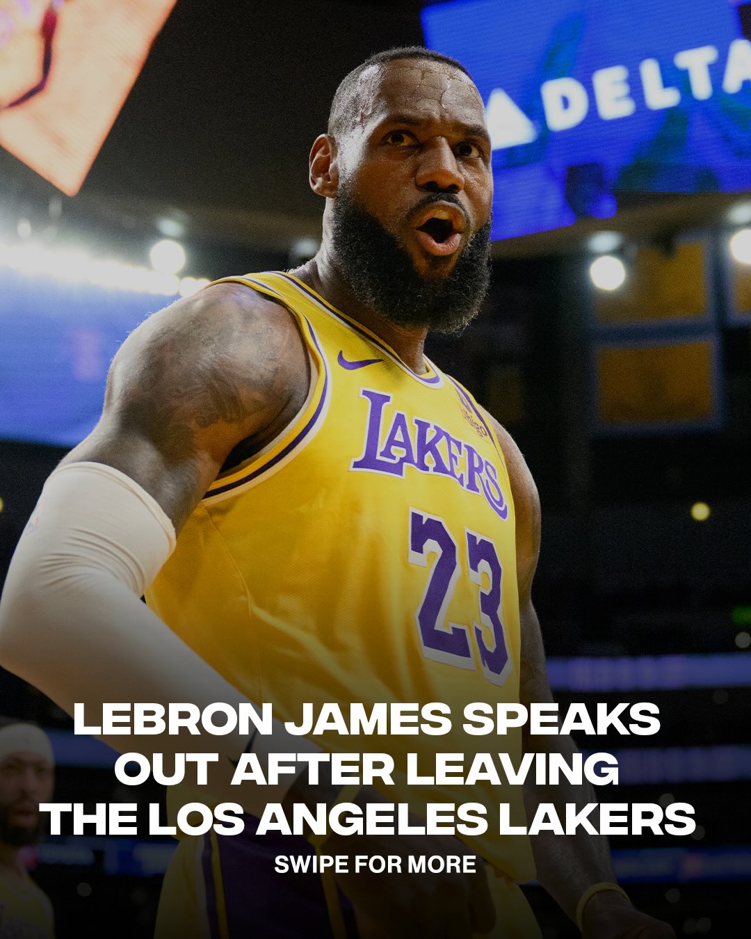 one last thank you to laker nation 🥹💜

LeBron James has broken his silence after announcing he will leave the Los Angeles Lakers. In a message shared on social media, James thanked the Lakers organization, his teammates, and fans for their support over the past eight seasons, calling it an honor to wear the purple and gold.