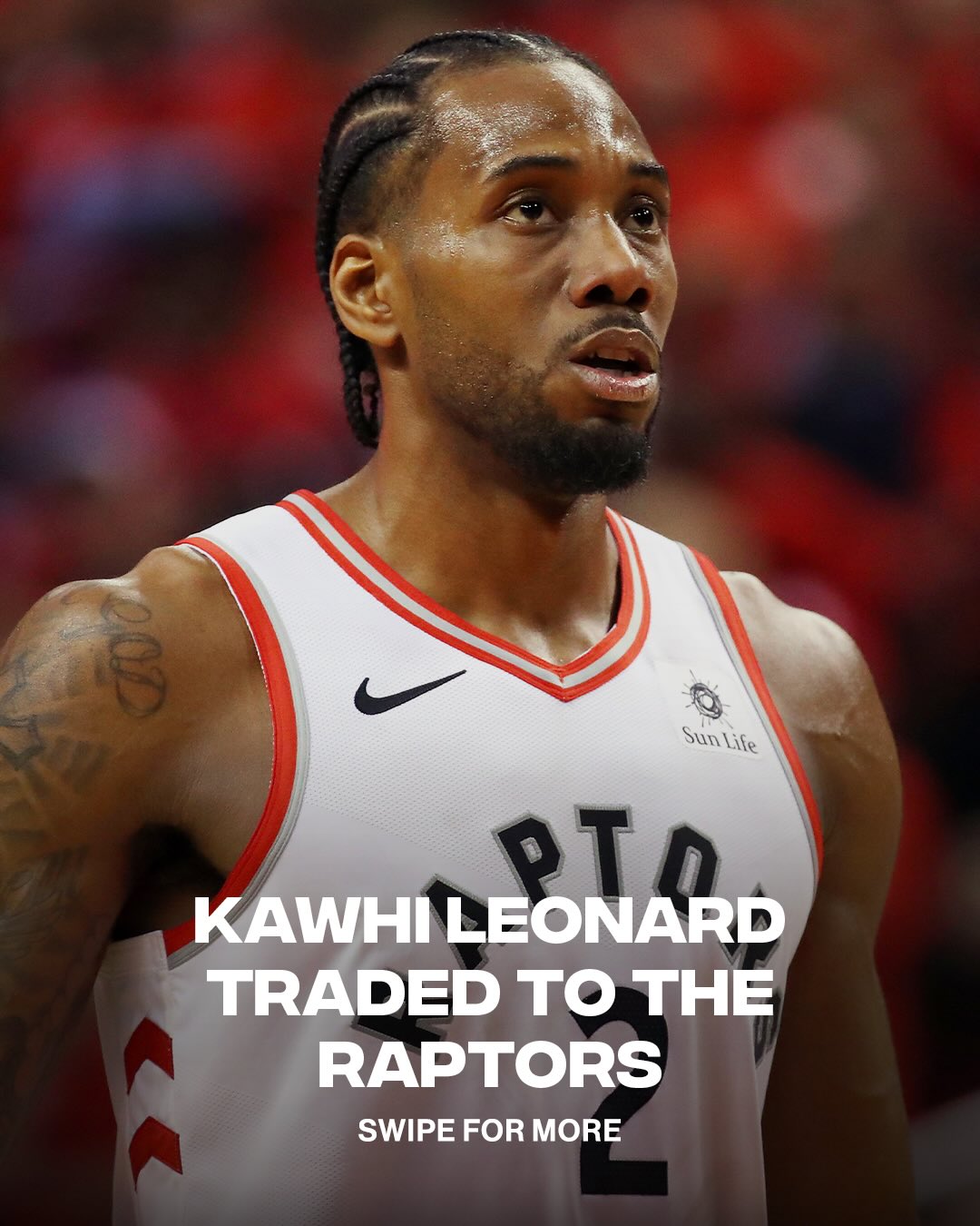 Kawhi Leonard is headed back to Toronto

The Clippers are sending the two-time Finals MVP to the Raptors in exchange for Brandon Ingram, Gradey Dick, two first-round picks, a pick swap, and two second-round picks 👀