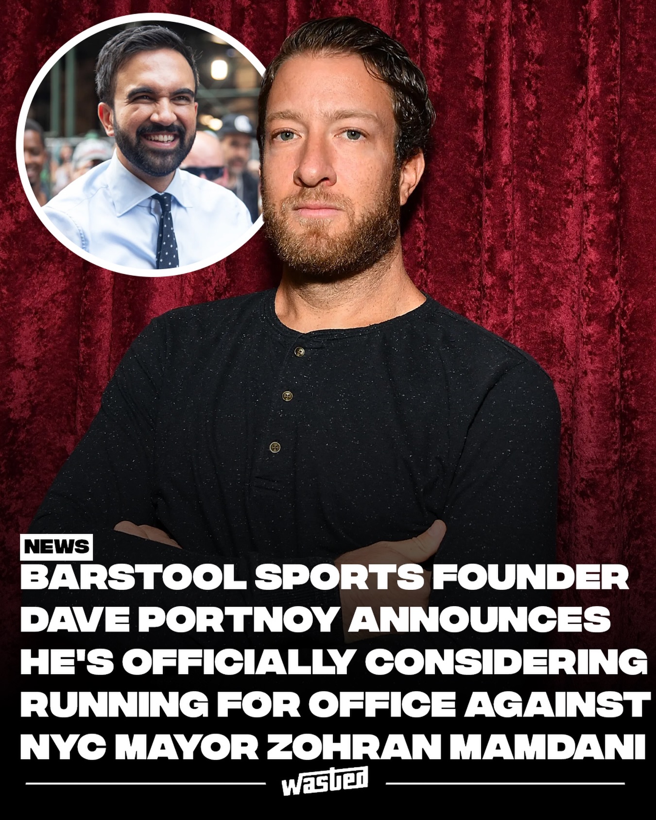 Barstool Sports founder Dave Portnoy says he's weighing a run for political office, potentially challenging New York City Mayor Zohran Mamdani. Speaking on Fox News' Jesse Watters Primetime on June 29 while promoting his new memoir, Cancel Me If You Can, Portnoy said that while he'd long assumed he would "never get involved in politics," recent events had given him pause. "We need leaders to step up," he said. "I feel like I could make a change. Maybe I do run in politics."

Asked directly whether he'd run against Mamdani, Portnoy replied, "If I was going to run, it would be here," though he was candid about the odds: "Can I win here? I have no idea." A vocal critic of the mayor, Portnoy has called Mamdani a "professional actor" and a "communist," and previously floated moving Barstool's offices out of the city.

A few caveats temper the buzz. Portnoy stopped short of any formal announcement, framing it only as something he's considering, and the next New York City mayoral election isn't until 2029. He also acknowledged the steep math, with registered Democrats outnumbering Republicans in the city by roughly five to one. Mamdani, 34, elected in November as the city's first Muslim and first South Asian mayor, has not responded to the remarks.

Sources: The Hill, Fox News, Newsweek.