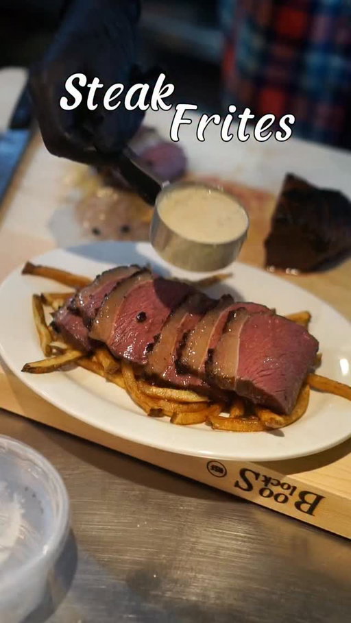 Soft Opening! Steak Frites Restaurant Pop-Up
@steakeasy.popup opens Wednesday at @stumbletown_seattle in Ballard from 11am-3pm. The brothers of Ginger & Scallion, Okonomiyaki Jiban-Ya and Secret Congee have opened their 4th project. They wanted to bring casual Steak Frites to Seattle making it affordable and casual.
Steaks will be served in 8oz. and 4oz. Portions ranging in price from $15-$25 to begin their soft opening. 
They’re using Grass Fed Beef, cooking their fries in Beef Tallow and making complex sauces like Szechuan Au Poivre, Shitake Bourdelaise and Chimichurri. I was able to taste all three and loved all of them. 
They’ll also offer poutine and Duck Frites as well. 
Steak Easy is great for groups to share and it’s also great if you want to go by yourself and sit at bar and enjoy their steaks. 
Steak Easy is in their soft opening, so please show some grace and enjoy the steaks. 
#seattle #ballard #steak #steakfrites #fries
