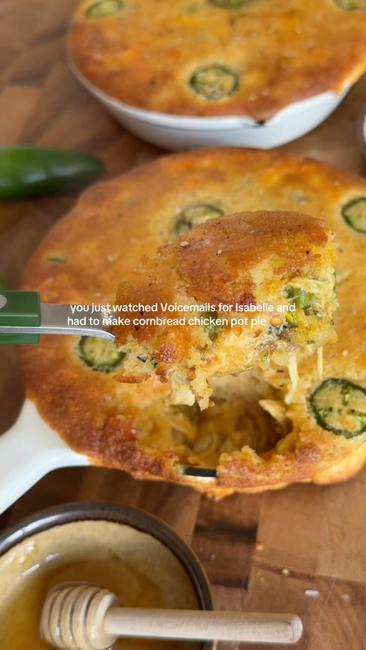 Jalapeño Cheddar Cornbread Crust Chicken Pot Pie 🥧 

As soon as I saw the scene in Voicemails for Isabelle, I knew I had to remake it since the chicken pot pie recipe has been a big hit on the blog 🤎

Sharing the full recipe next!

✨ Exciting news!! My cookbook is now available for preorder! It includes 100 total recipes, with 80 brand new, never-before-seen recipes plus some of the favorites you've been wanting in print.

You can preorder your copy through the link in my bio or at www.moribyan.com/cookbook. Thank you so much for all your love and support 🥹 it truly means the world to me, and I can't wait for you to cook from it 🤎

#food #recipe #movie #foodie #foodblog