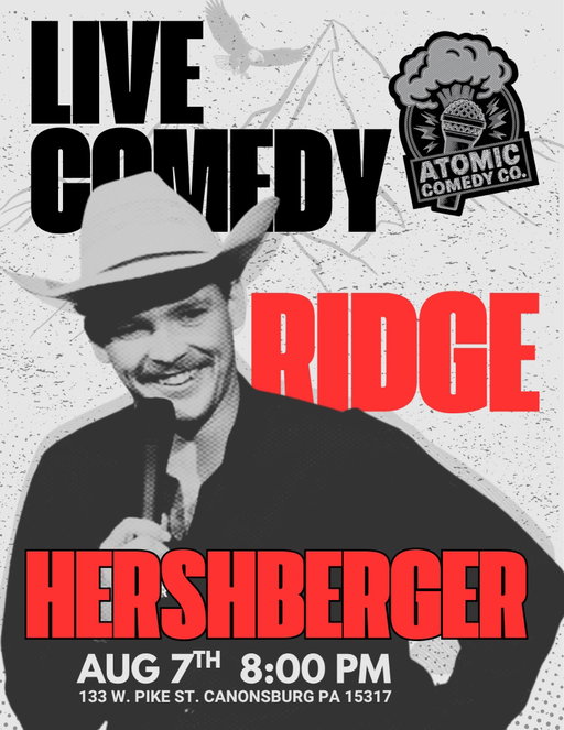 BYOB! Come see a show with one of the real ones, Ridge Hershberger. August 7th at 8:00 PM. Let’s go! Ticket link in bio. Ridge Hershberger is a comedian, dairy farmer, son, brother, and cousin — definitely not a dad. He grew up around the Amish in rural Pennsylvania and won’t let you forget it. Ridge has performed at The World-Famous Comedy Store, The Comedy Mothership, and many other iconic comedy venues. He’s been featured on Kill Tony and has performed with Bobby Lee, Whitney Cummings, Pauley Shore, Kam Patterson, Kevin Nealon, Theo Von and David Spade. Ridge is currently on tour with Cristina Mariani. #comedy #standupcomedy #fyp #lifestyle #canonsburg