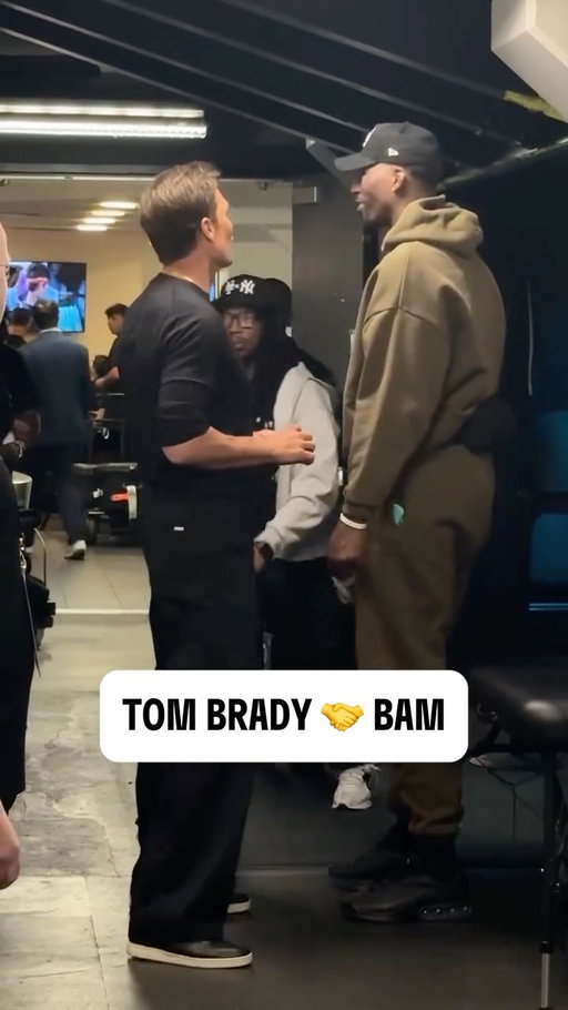 Sports royalty in the house 👑

NBA star Bam Adebayo and NFL legend Tom Brady are in Brooklyn for Commissioner’s Cup Championship action! 

📺 LVA-NYL | Prime | 2026 WNBA Commissioner’s Cup presented by @coinbase