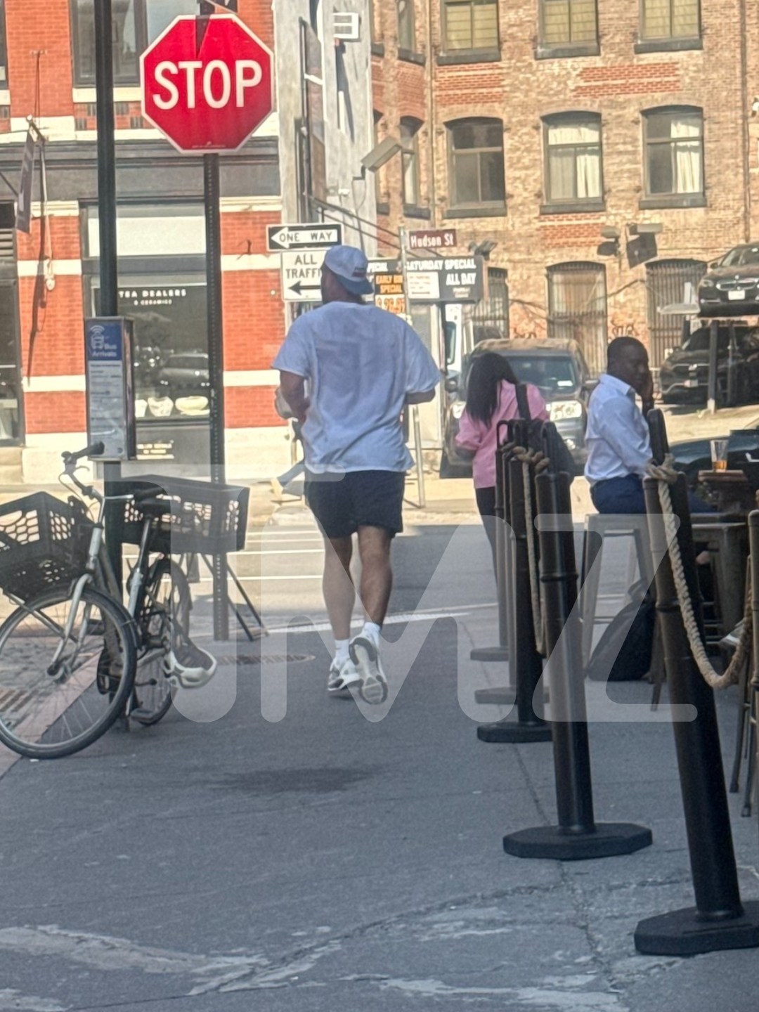 EXCLUSIVE: Travis Kelce is getting his cardio in before heading down the aisle, hitting the streets of New York City for a solo run ahead of wedding weekend with Taylor Swift. 👀