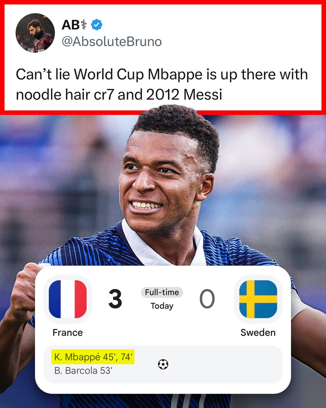 Kylian Mbappé is on another level at the World Cup 💪

(h/t AbsoluteBruno/X, 6santiagorep/X, reelsilvey/X, badasskachii/X)